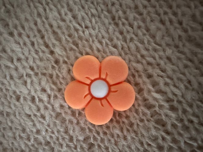 Hovedbilde Maskestopper Stor blomst Ferskenfarget