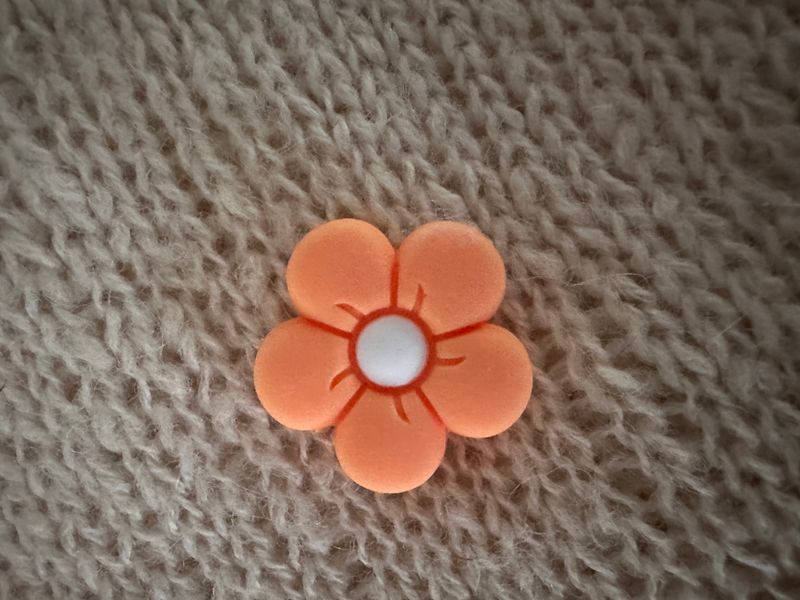 Maskestopper Stor blomst Ferskenfarget