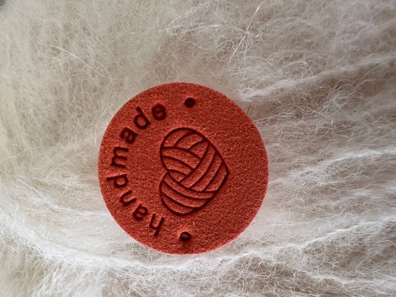 Lapp Sirkel Handmade hjertenøste  Orange